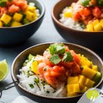 Poké Bowl recept: Mango en zalm poké bowl